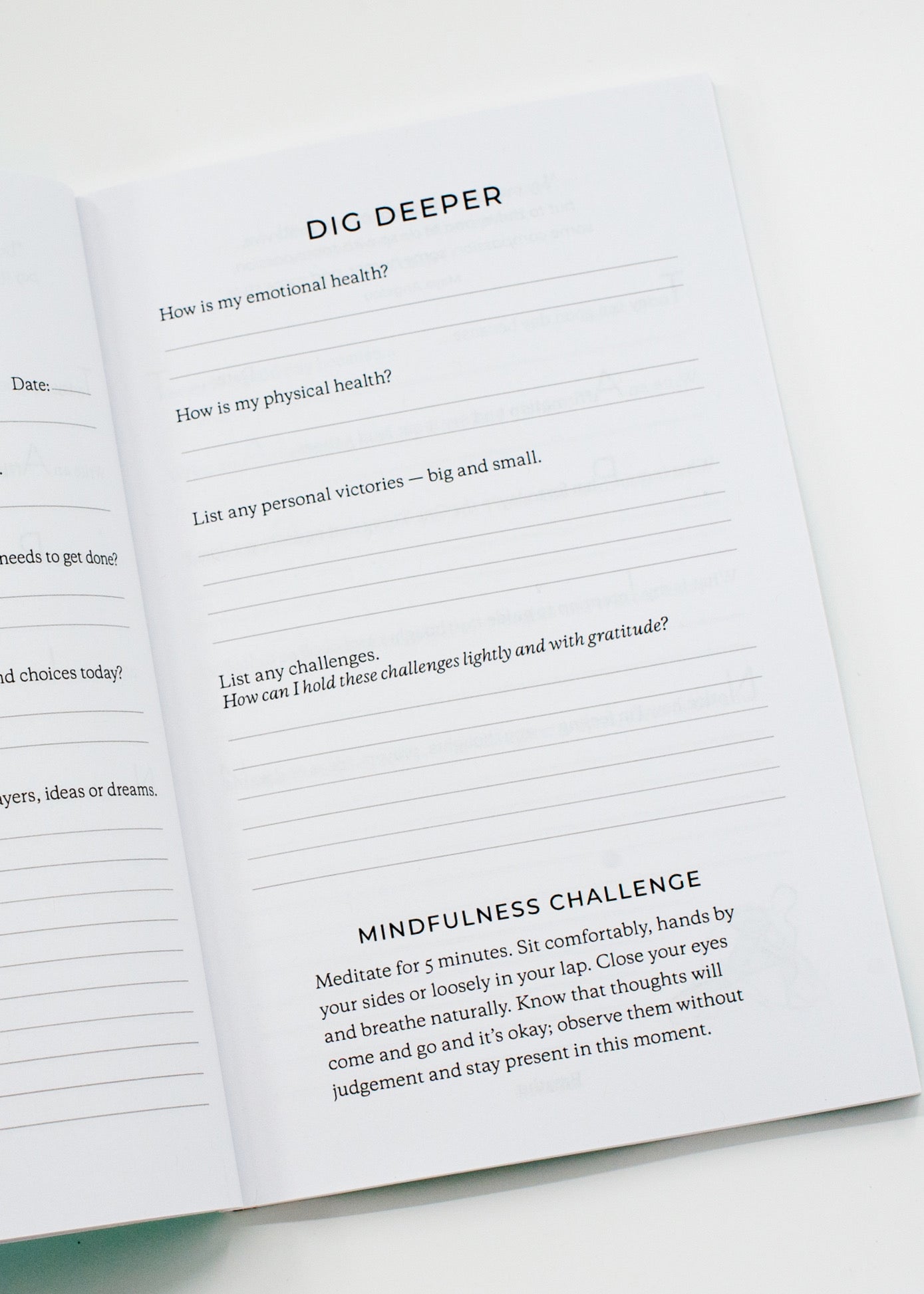 TAP IN is a wellness journal.